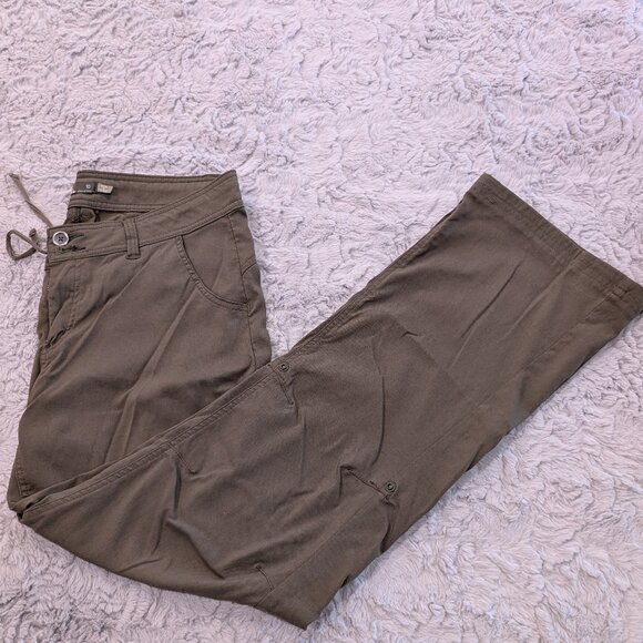 PrAna Women's Halle Pants Green Size 10 Regular Straight Fit Hiking Bouldering - Picture 1 of 10